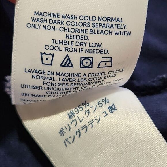 Land End Mom Shirt Longsleeve Large Blue Navy Color Casual - Picture 9 of 9